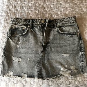 Zara gray denim mini skirt